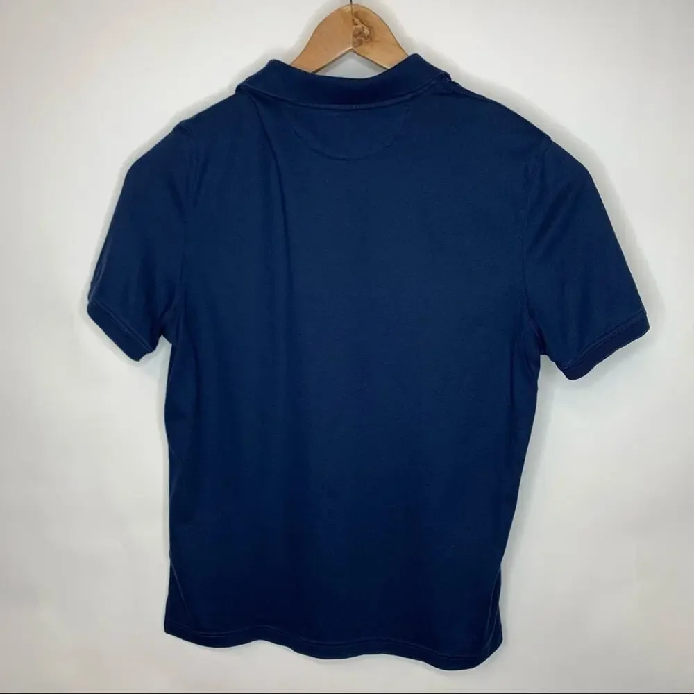 Banana Republic Navy Blue Polo Luxury Touch Sz Large